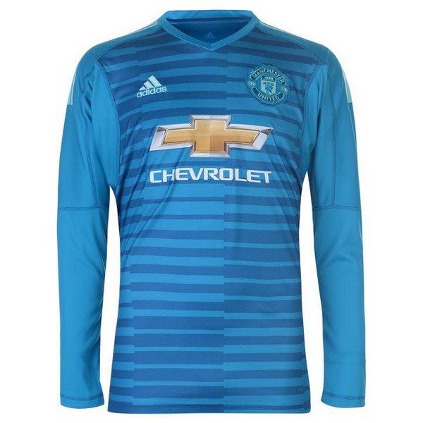 Maillot Football Manchester United ML Gardien 2018-19 Bleu